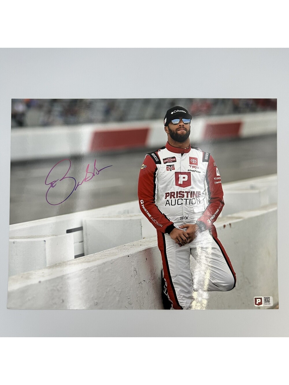 Bubba Wallace Signed 11x14 NASCAR Trackside Photo Pristine COA